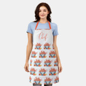 サマークロウフィッシュボイルファミリー懇親会クックアウトカスタム エプロン (着用した状態)