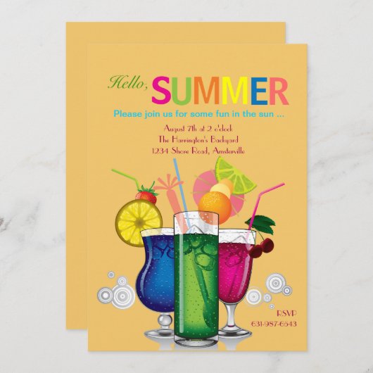 サマークーラーズ招待状 招待状 (正面/裏面)