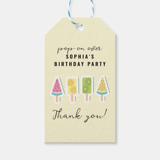 サマークールポスクル誕生日 ギフトタグ (正面)