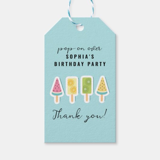 サマークールポスクル誕生日 ギフトタグ (正面)