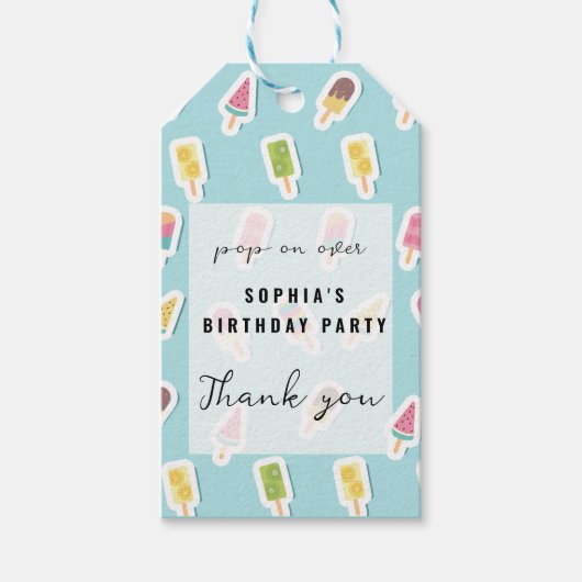 サマークールポスクル誕生日 ギフトタグ (正面)