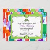 サマーグラスウェアワインテイスティング招待状 招待状 (正面/裏面)