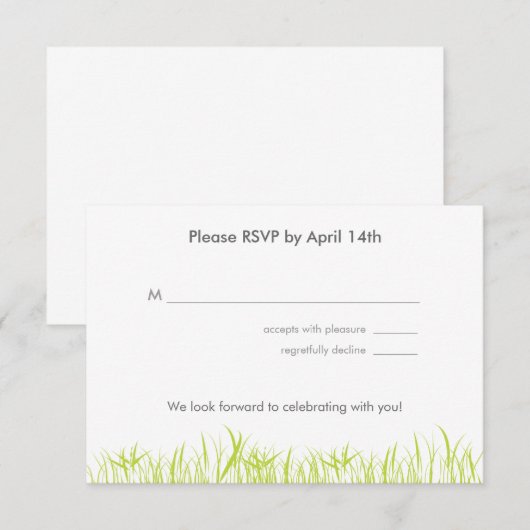 サマーグラス RSVP カード (正面/裏面)