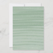 サマーグリーンウォーターカラー結婚式招待状 招待状 (裏面)