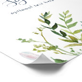 サマーグリーンカスタム文字標識 ポスター (角)