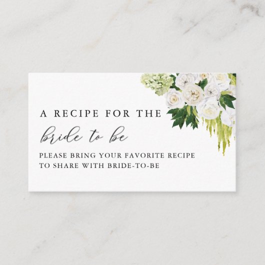サマーグリーンブライダルシャワー共有Aレシピ エンクロージャーカード (正面)