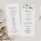サマーグリーンユーカリプタスリーフ結婚式 プログラム