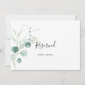 サマーグリーンユーカリ結婚の予約サイン (裏面)