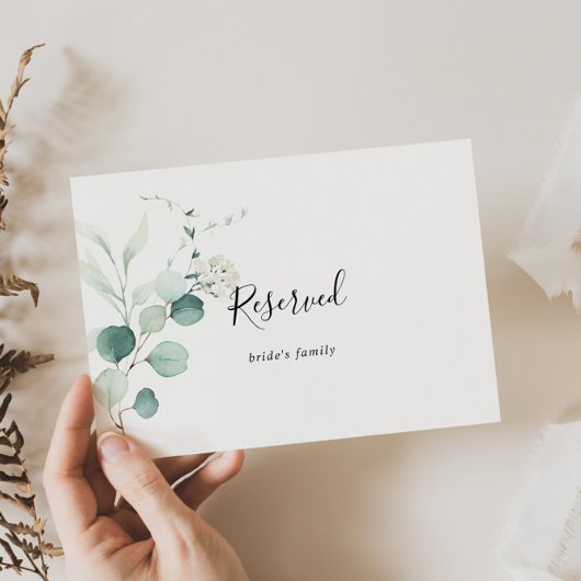 サマーグリーンユーカリ結婚の予約サイン