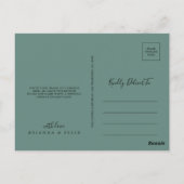 サマーグリーンユーカリ葉ありがとう ポストカード (裏面)