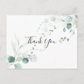 サマーグリーンユーカリ葉ありがとう ポストカード (正面)