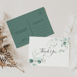 サマーグリーンユーカリ葉ありがとう ポストカード