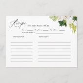 サマーグリーンリーブライダルシャワーレシピ エンクロージャーカード (正面)