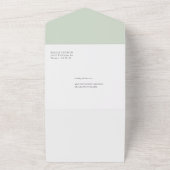 サマーグリーンリーブライダルシャワー オールインワン招待状 (外側)