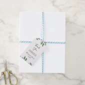 サマーグリーンリー熱帯ユーカリありがとう ギフトタグ (より糸付き)