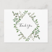 サマーグリーンリー熱帯ユーカリありがとう ポストカード (正面)