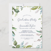 サマーグリーン卒業式パーティー 招待状 (正面)