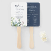 サマーグリーン結婚式 プログラムファン ハンドファン (正面&裏面)