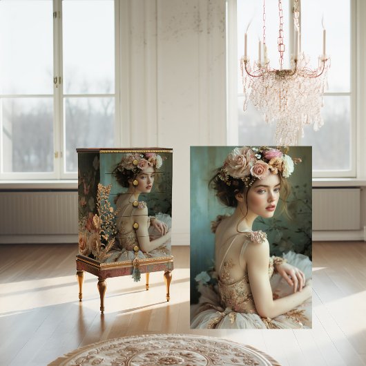 サマーグリーン&ソフトピンクバレリーナ美しい&フローラ 薄葉紙