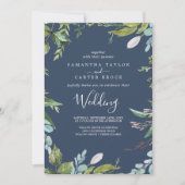 サマーグリーン | ネイビーウェディング 招待状 (正面)