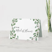 サマーグリーン ユーカリ ブライズメイド 感謝 (正面)