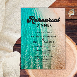 サマーグルーヴィクールビーチ結婚式リハーサルディナー 招待状