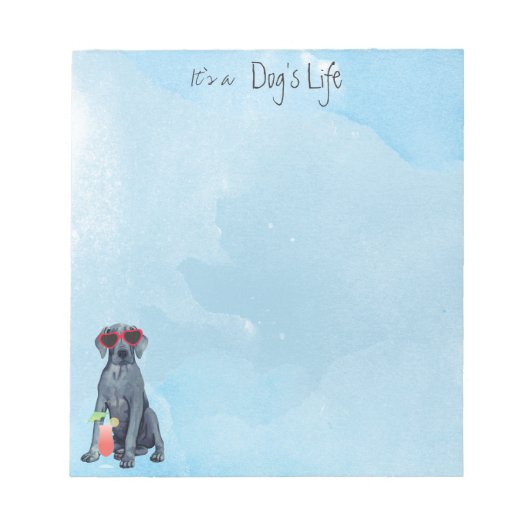 サマーグレートデンのメモ帳 ノートパッド (正面)