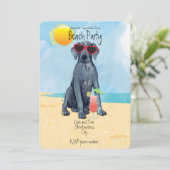 サマーグレートデーンビーチパーティの招待状 シーズンカード (スタンド正面)