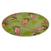 サマーコカトゥーバーズモンステラ緑 カッティングボード (角)