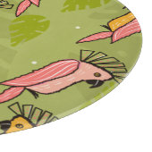 サマーコカトゥーバーズモンステラ緑 カッティングボード (角)