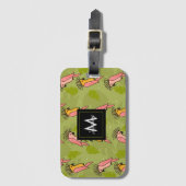 サマーコカトゥーバーズモンステラ緑 ラゲッジタグ (正面縦)