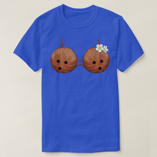 サマーココナッツブラハロウィーンの衣装ハワイアロハ Tシャツ (デザイン正面)