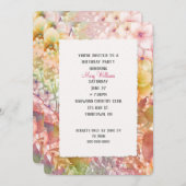 サマーコスモス誕生日パーティー 招待状 (正面/裏面)