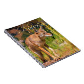 サマーコヨーテ絵画野生動物 ノートブック (右側)