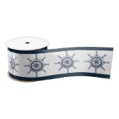 サマーコースタルブルービーチボートシップヘルム航海の サテンリボン (リール)