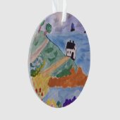 サマーコースト&フラワーアクリルの木飾り オーナメント (正面)