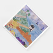 サマーコースト&フラワーズ紙ナプキンス (コーナー)