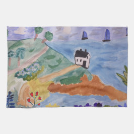 サマーコースト&フラワーティータオル キッチンタオル