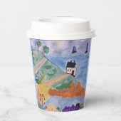 サマーコースト&フラワー紙カップ 紙コップ (裏面)