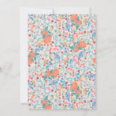 サマーコーラルフルーツ&フローラウォーターカラーパターン 招待状 (裏面)
