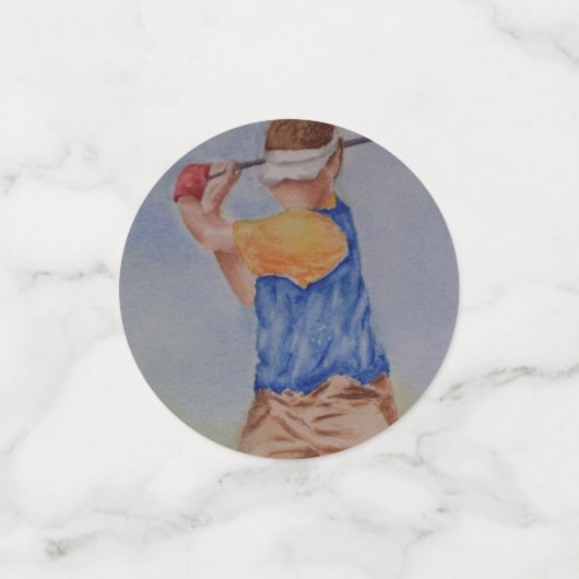 サマーゴルフスポーツ誕生日 コンフェッティ (スモール正面)