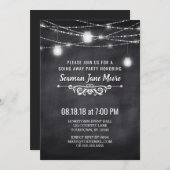 サマーゴーイングパーティーメ遠くにイソンジャーライトズ招待状 招待状 (正面/裏面)