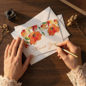 サマーゴールデンポピー結婚ズ サンキューカード