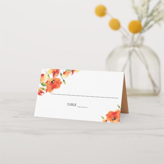 サマーゴールデンポピー結婚ズ プレイスカード (正面)
