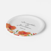 サマーゴールデンポピー結婚ズ ペーパープレート (アングル)