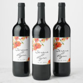 サマーゴールデンポピー結婚ズ ワインラベル (ボトル)