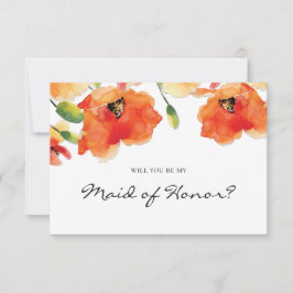 サマーゴールデンポピー花嫁メイド・オブ・オーナー(花嫁付き添い人) 招待状