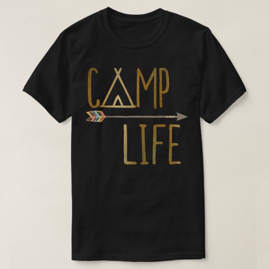 サマーゴールドキャンプライフキャンプ Tシャツ (デザイン正面)