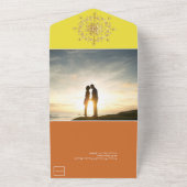 サマーゴールドマンダラウェディング オールインワン招待状 (外側)