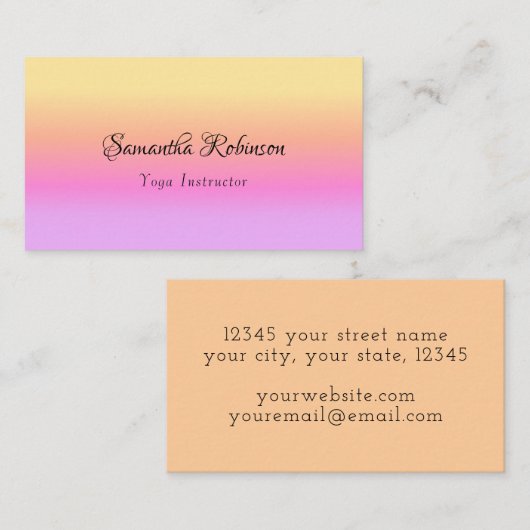 サマーサかわいらしンライズデザイン 名刺 (正面/裏面)